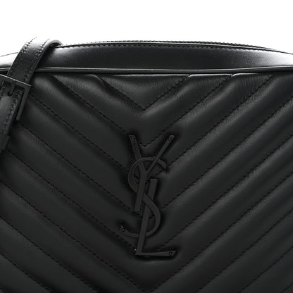 Saint Laurent Calfskin Matelasse Monogram Monochrome Lou Camera Bag Black 8 of 11