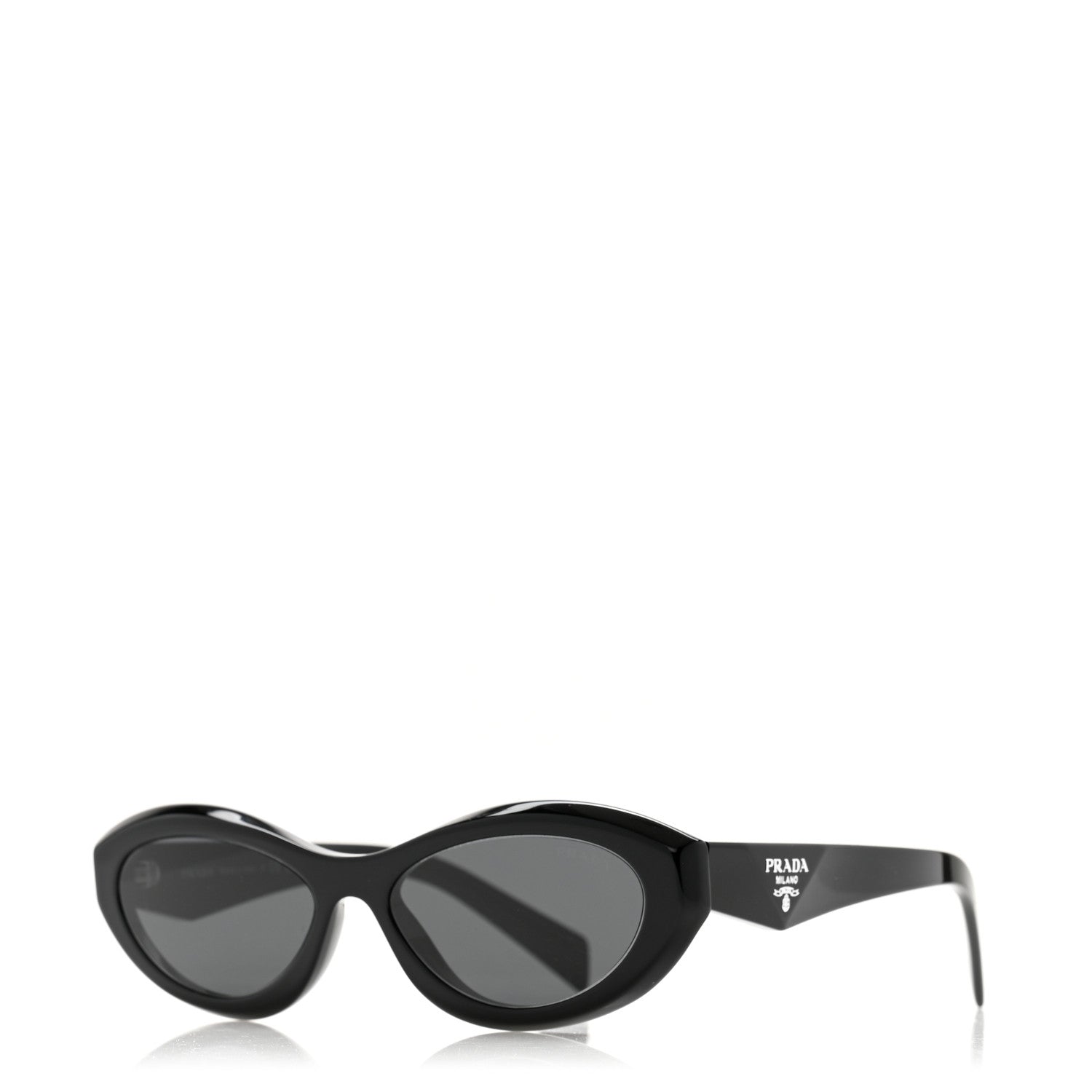 Prada Acetate Oval Sunglasses SPR 26Z Black 1 of 8
