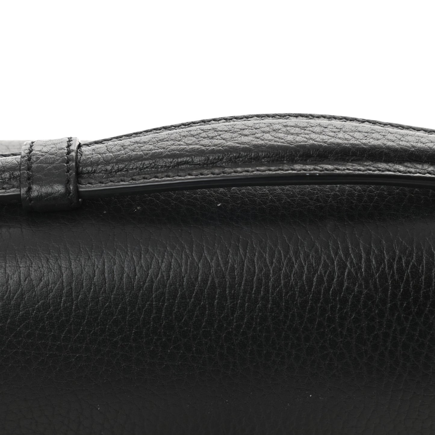 Dollar Calfskin Interlocking G Top Handle Shoulder Bag Black