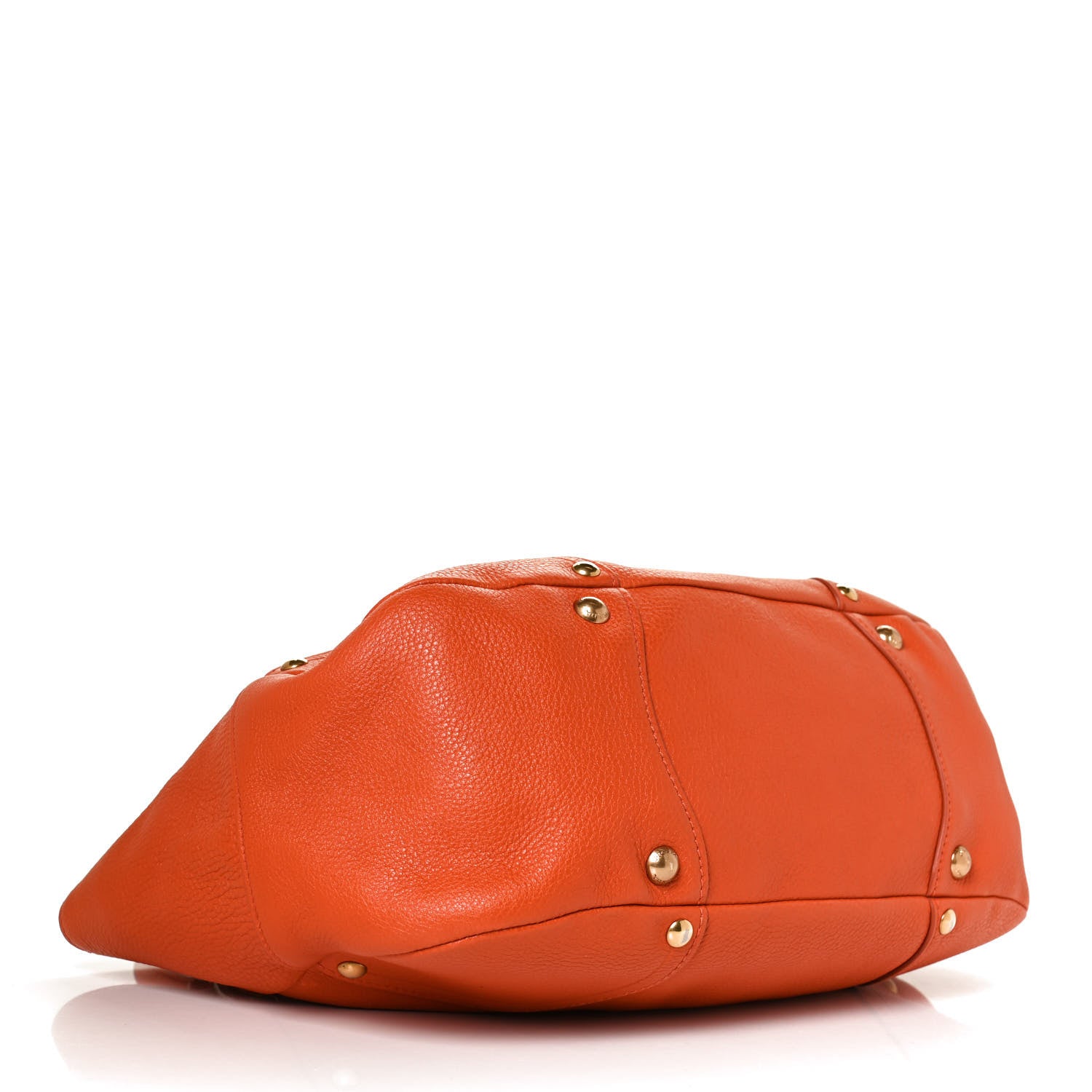 Prada Vitello Daino Pushlock Tote Papaya 3 of 11