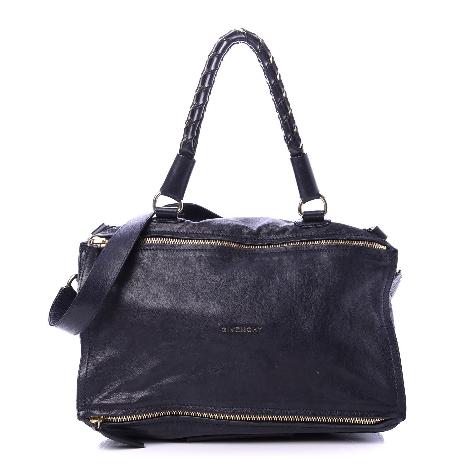 Givenchy Calfskin Medium Braided Pandora Navy 1 of 13