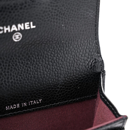 Chanel Caviar Quilted Flap Card Holder Black 9 of 10