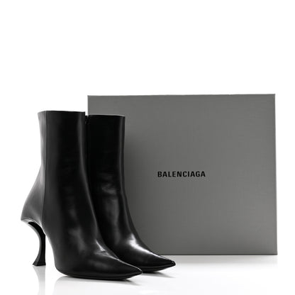 Balenciaga Calfskin Hourglass Bootie 38 Black 11 of 11