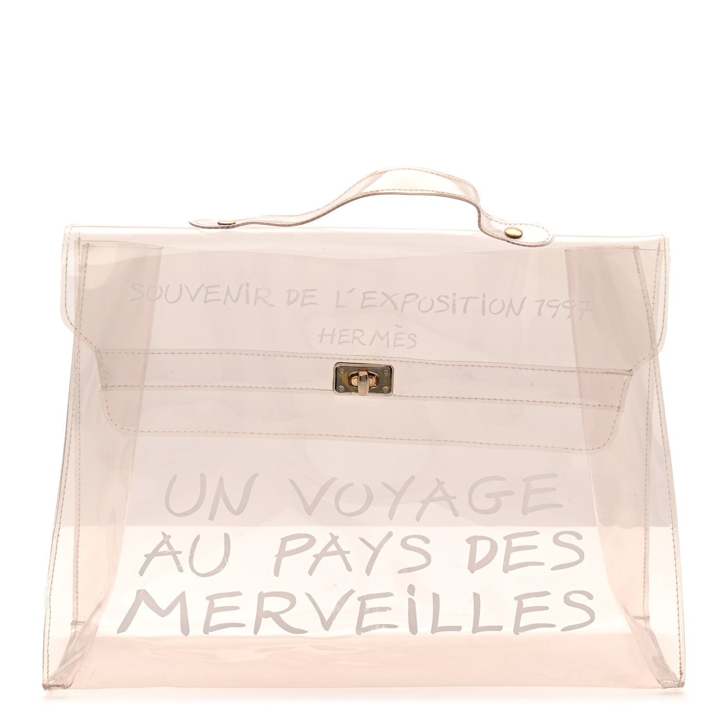 Hermes Vinyl Souvenir De L'Exposition Kelly Transparent 1 of 22