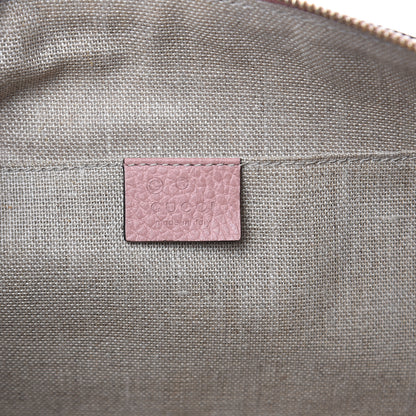 Gucci Calfskin Large Bamboo Clutch Pink 6 of 8