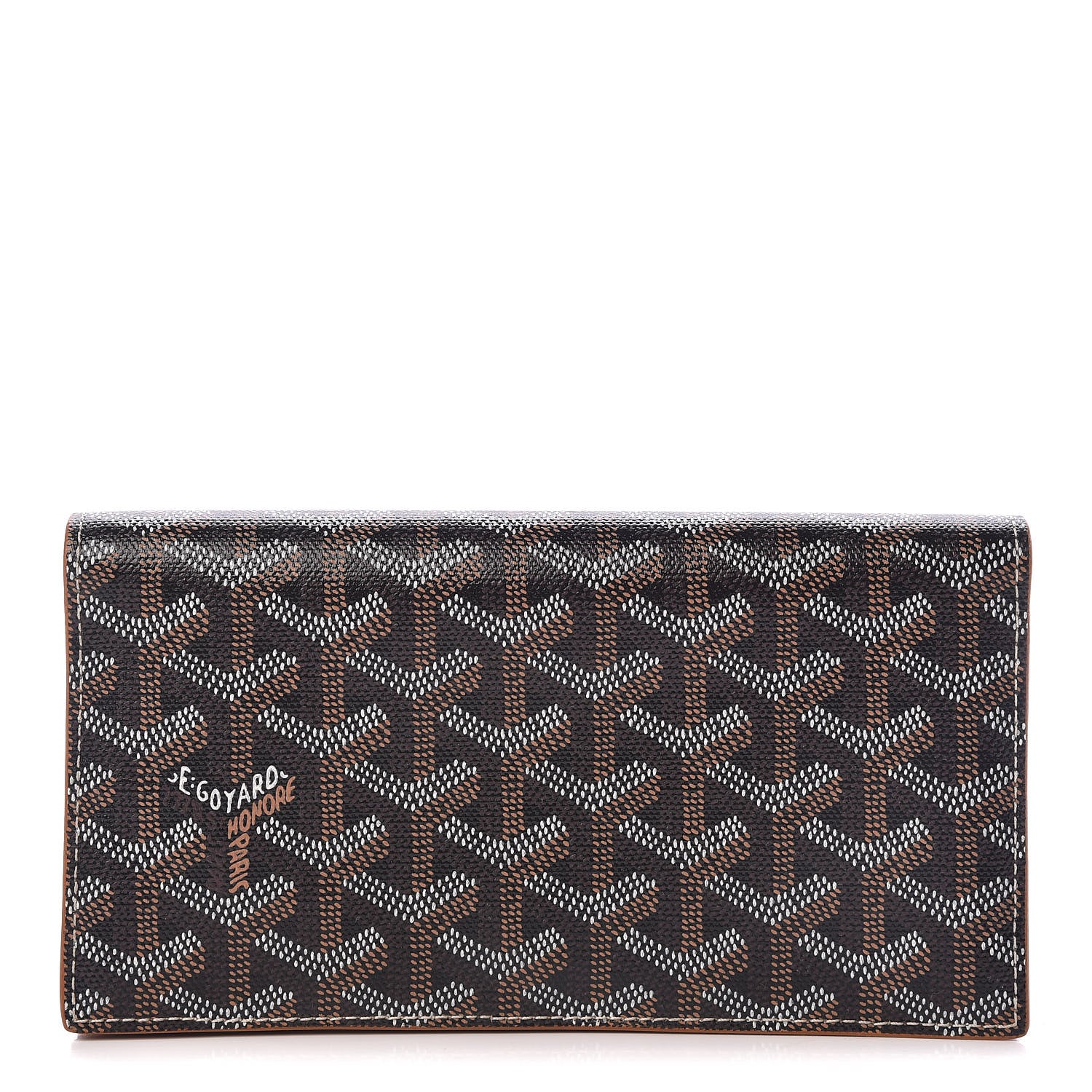 Goyard Goyardine Richelieu Wallet Black Gold 1 of 8