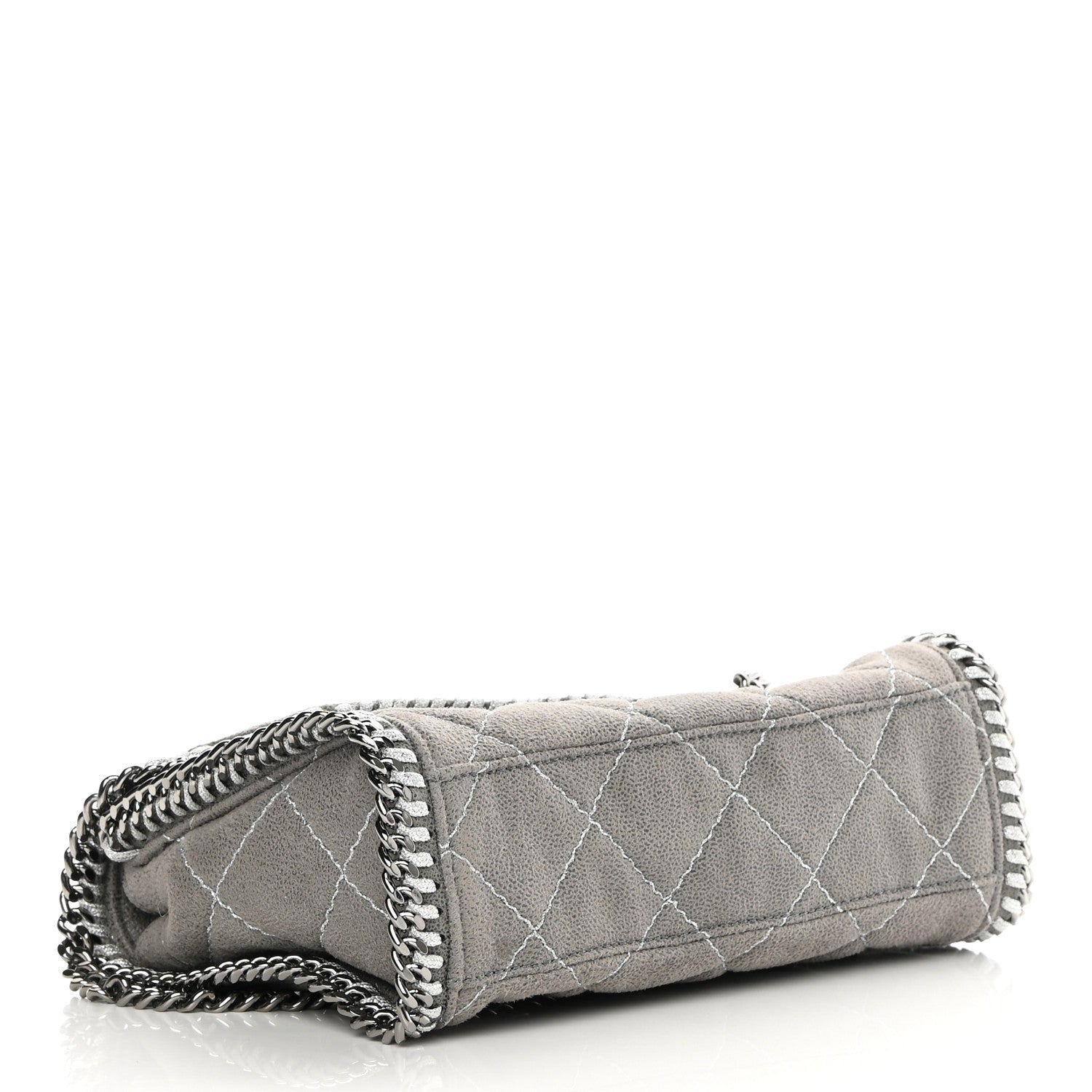 Stella McCartney Shaggy Deer Quilted Mini Falabella Grey 4 of 10