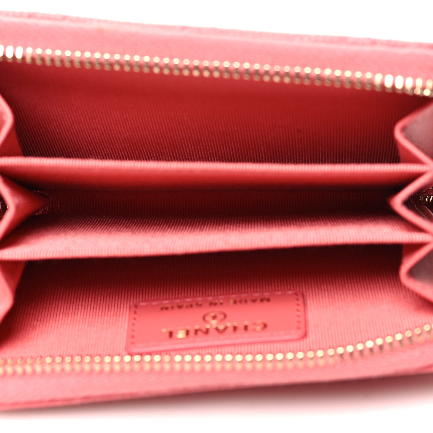 Chanel Caviar Quilted Zip Coin Purse Pink 5 of 9