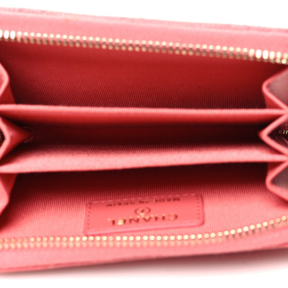 Chanel Caviar Quilted Zip Coin Purse Pink 5 of 9
