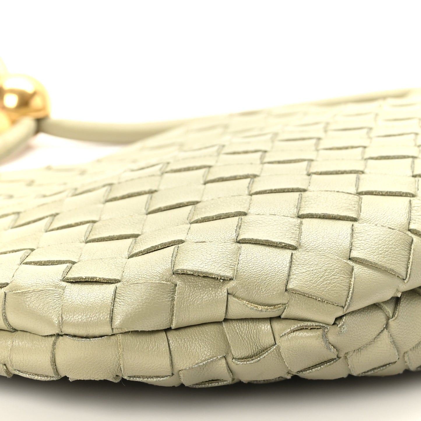Nappa Intrecciato Medium Turn Pouch Travertine