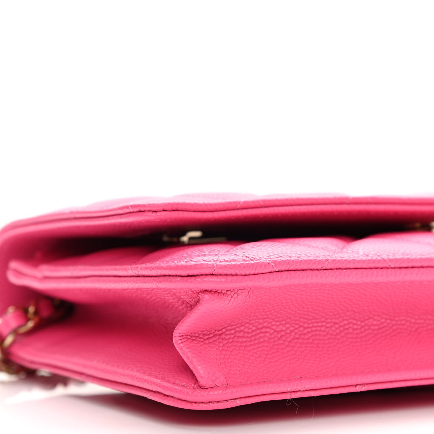 Chanel Caviar Quilted Wallet On Chain WOC Fuchsia 10 of 13