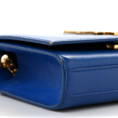Saint Laurent Grain De Poudre Small Classic Monogram Kate Satchel Royal Blue 8 of 13