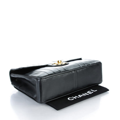 Chanel Lambskin Vertical Quilt Jumbo Flap Black 4 of 10