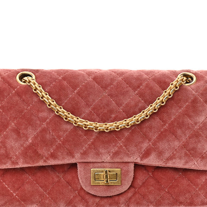 Chanel Velvet Quilted 2.55 Reissue 225 Flap Pink 8 of 12