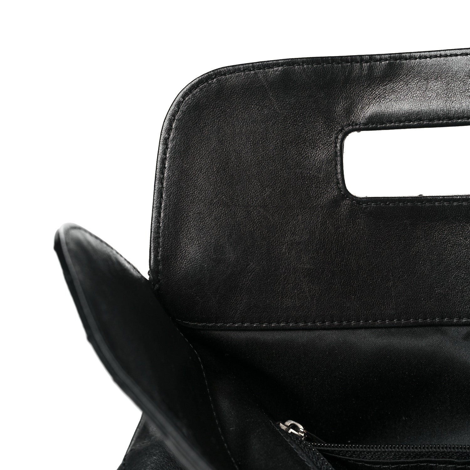 Chanel Calfskin Stitched CC Flap Clutch Black 14 of 15