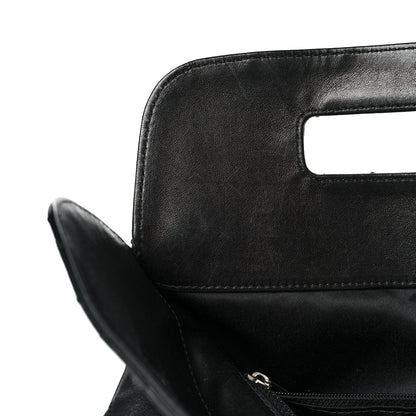 Chanel Calfskin Stitched CC Flap Clutch Black 14 of 15