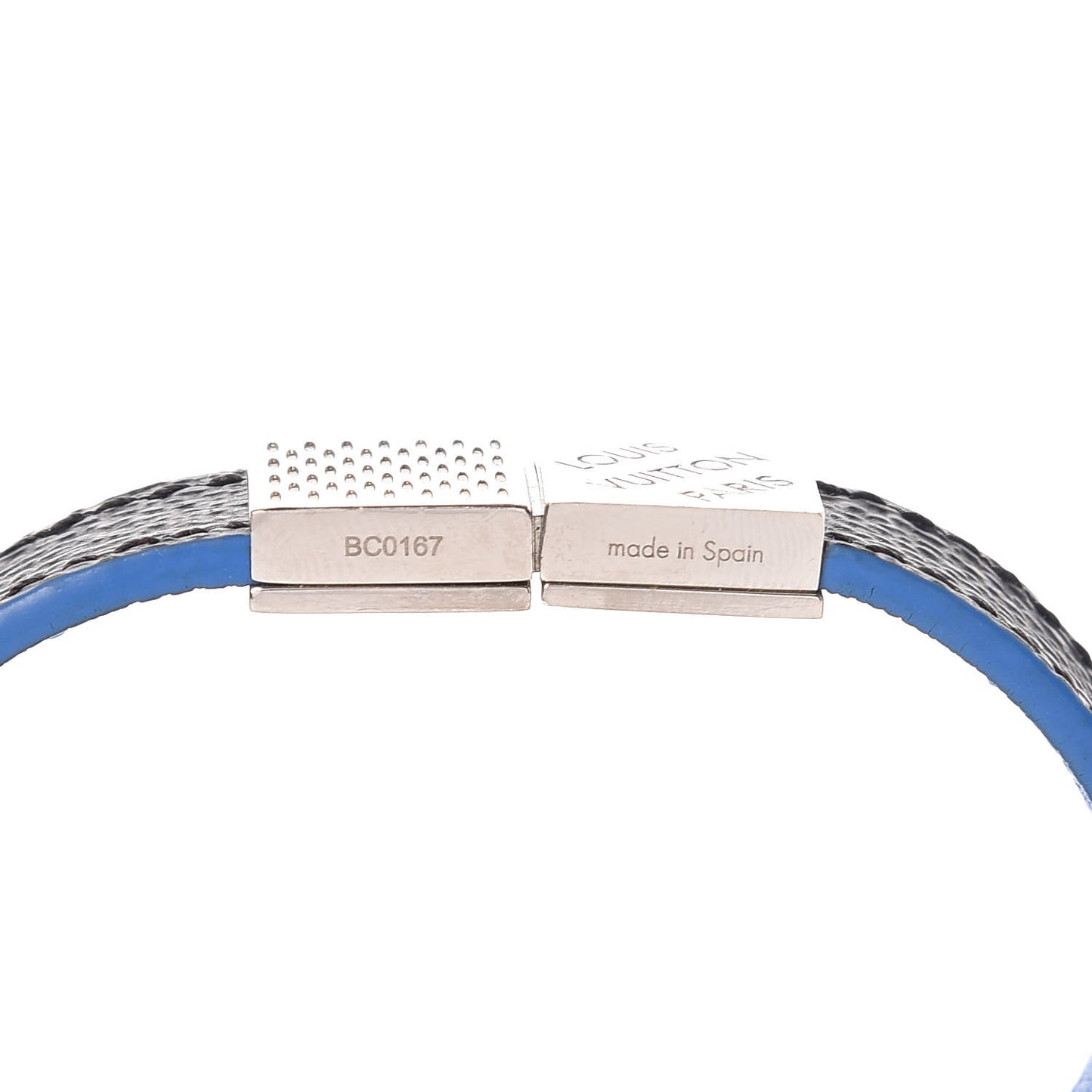 Damier Graphite Pull It Bracelet 19 Blue