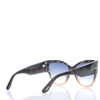 Tom Ford Acetate Anoushka Cat Eye Sunglasses TF371 Melange Grey Peach 4 of 8