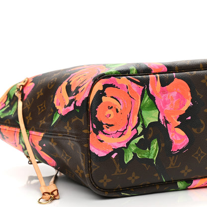 Louis Vuitton Monogram Roses Neverfull MM 9 of 10