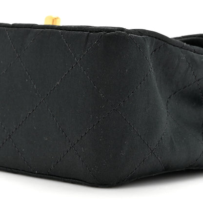 Chanel Satin Quilted Mini Square Flap Black 9 of 10