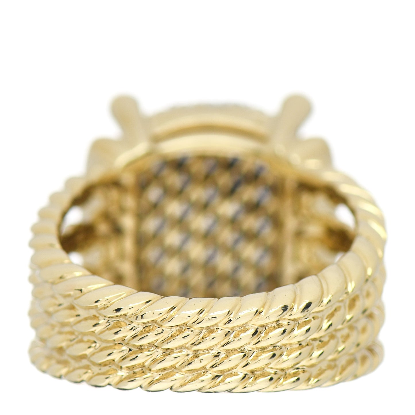 18K Yellow Gold Diamond 16mm Wheaton Ring 54 7