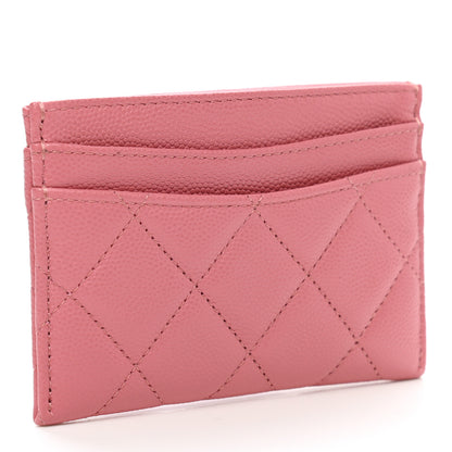 Chanel Caviar Quilted Card Holder Dark Pink 3 of 9