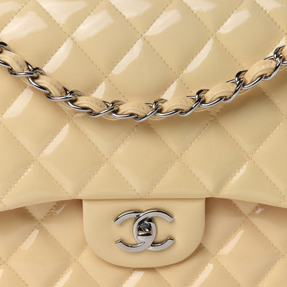 Chanel Patent Quilted Jumbo Double Flap Light Pink 13 of 13