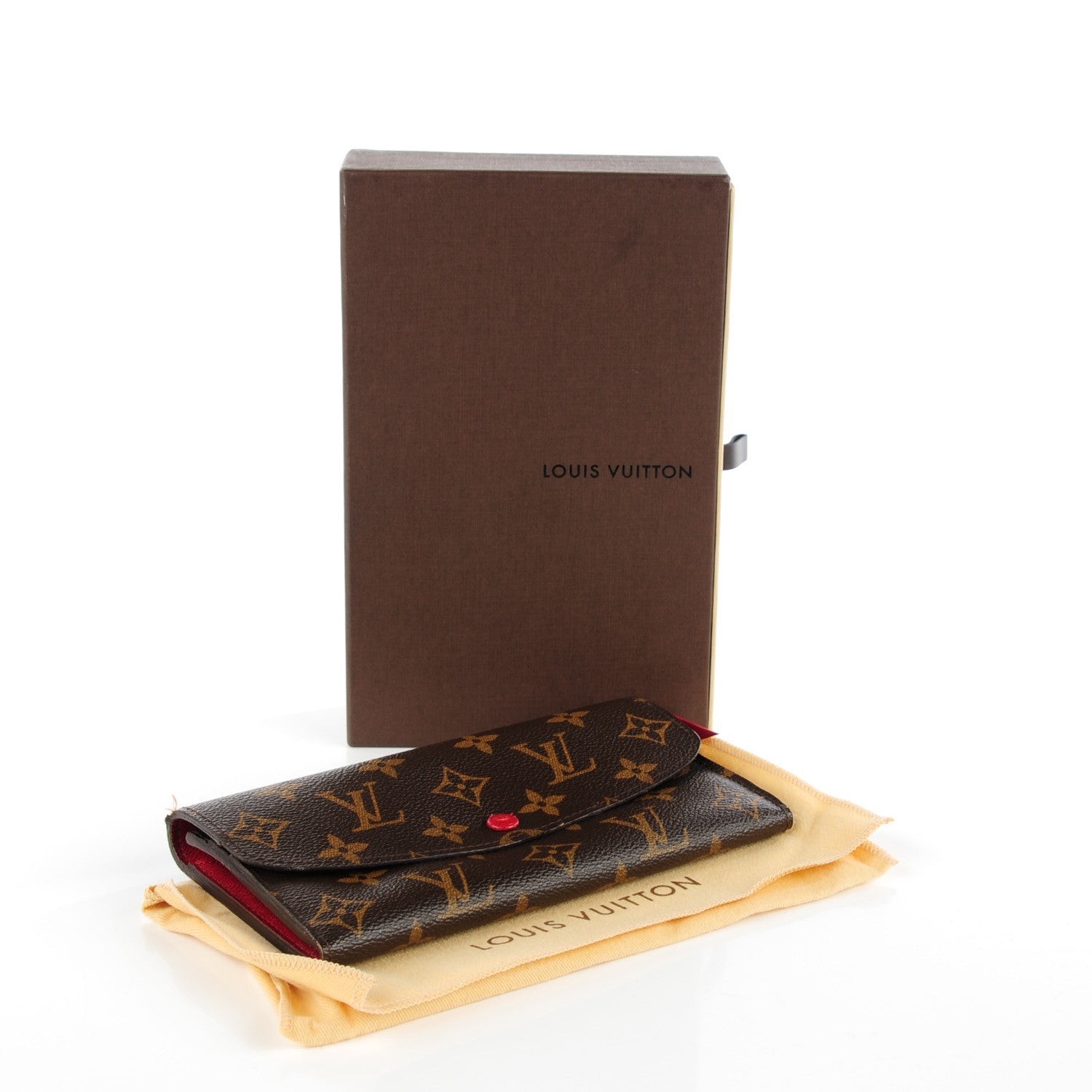 Louis Vuitton Monogram Emilie Wallet Red 4 of 9