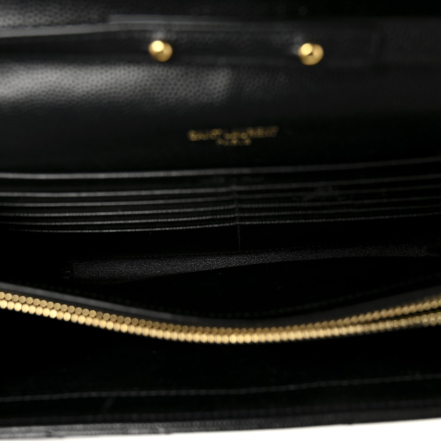 Grain De Poudre Matelasse Chevron Monogram Chain Wallet Black