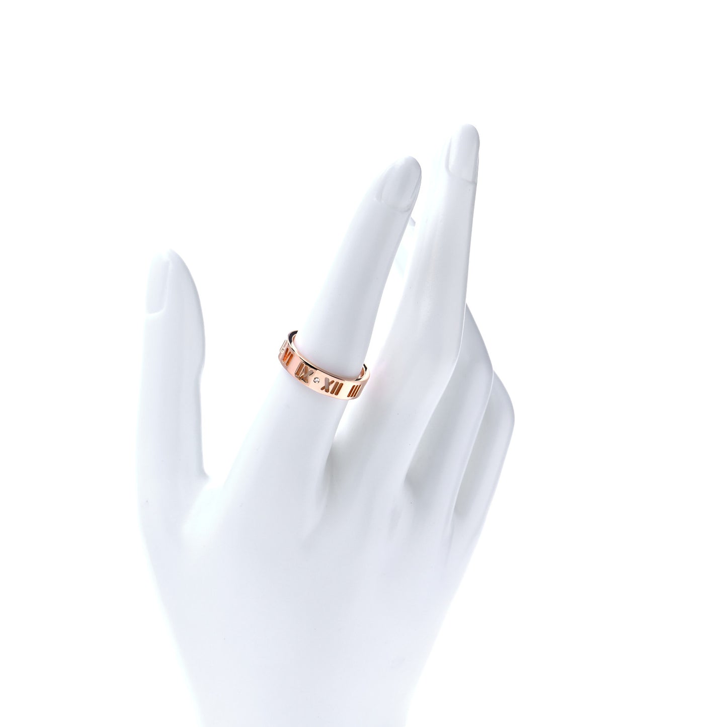 18K Rose Gold Diamond Atlas Pierced Ring 54 7