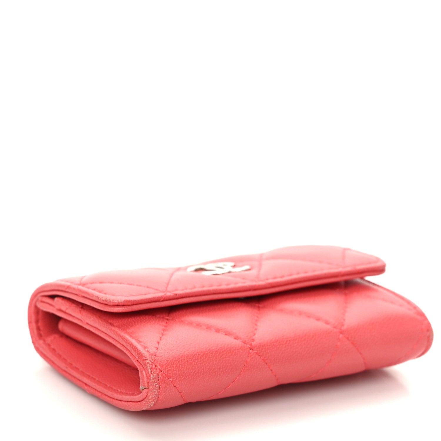 Chanel Lambskin Quilted Flap Card Holder Pink 4 of 12
