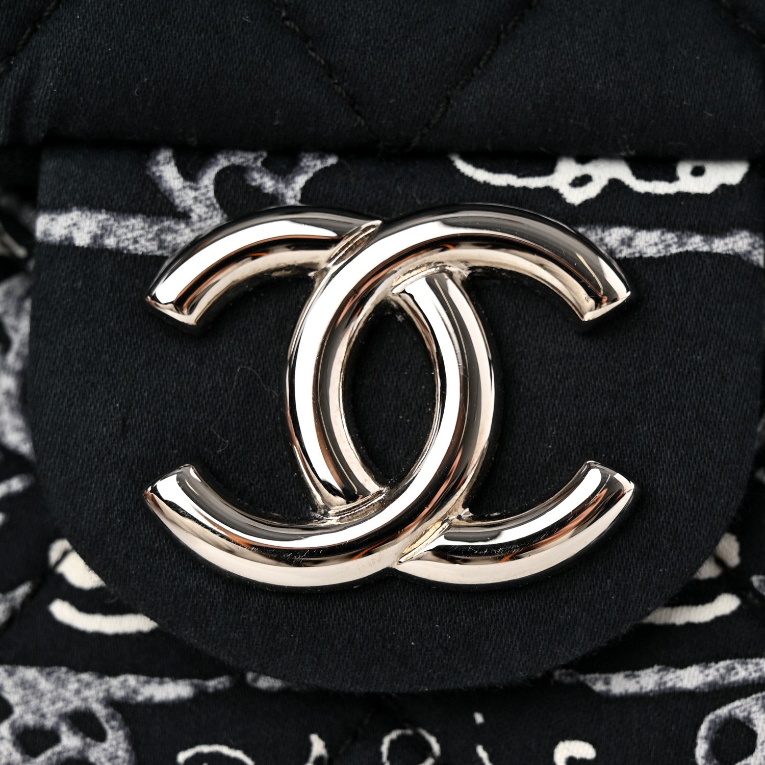 Chanel Cotton Quilted Small Bandana Single Flap Black 11 of 11
