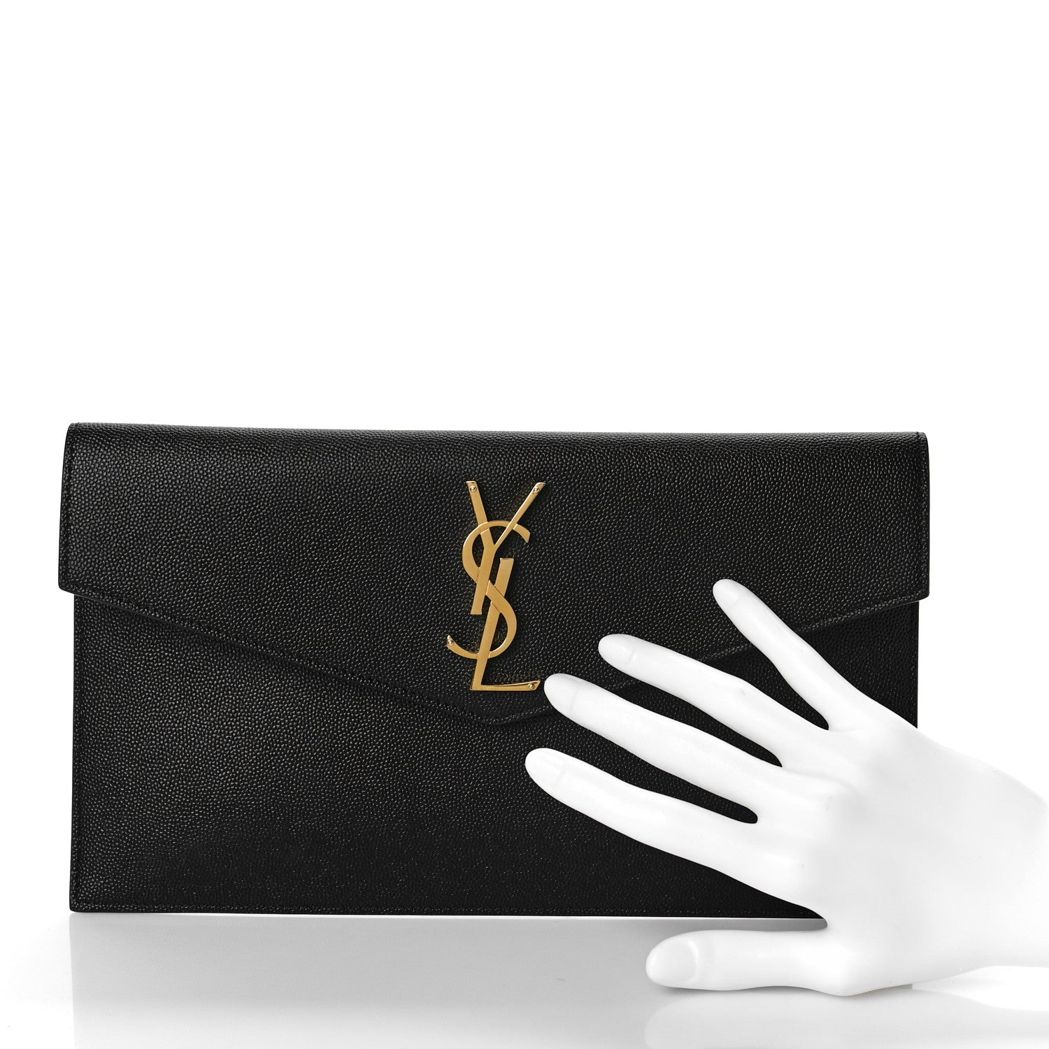 Saint Laurent Grain De Poudre Uptown Pouch Black 2 of 10