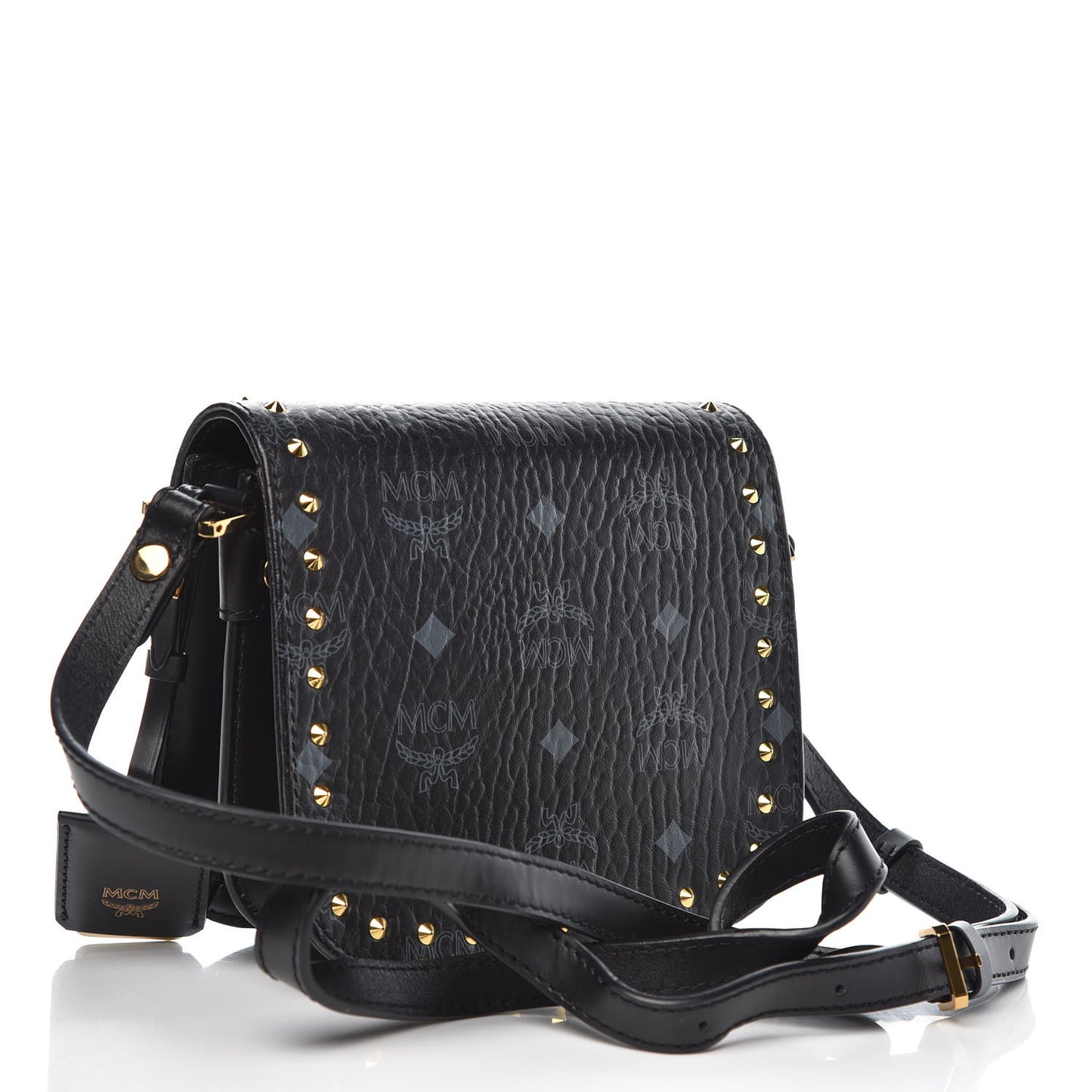 Visetos Small Patricia Studded Crossbody Bag Black