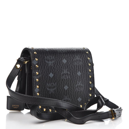 MCM Visetos Small Patricia Studded Crossbody Bag Black 3 of 9