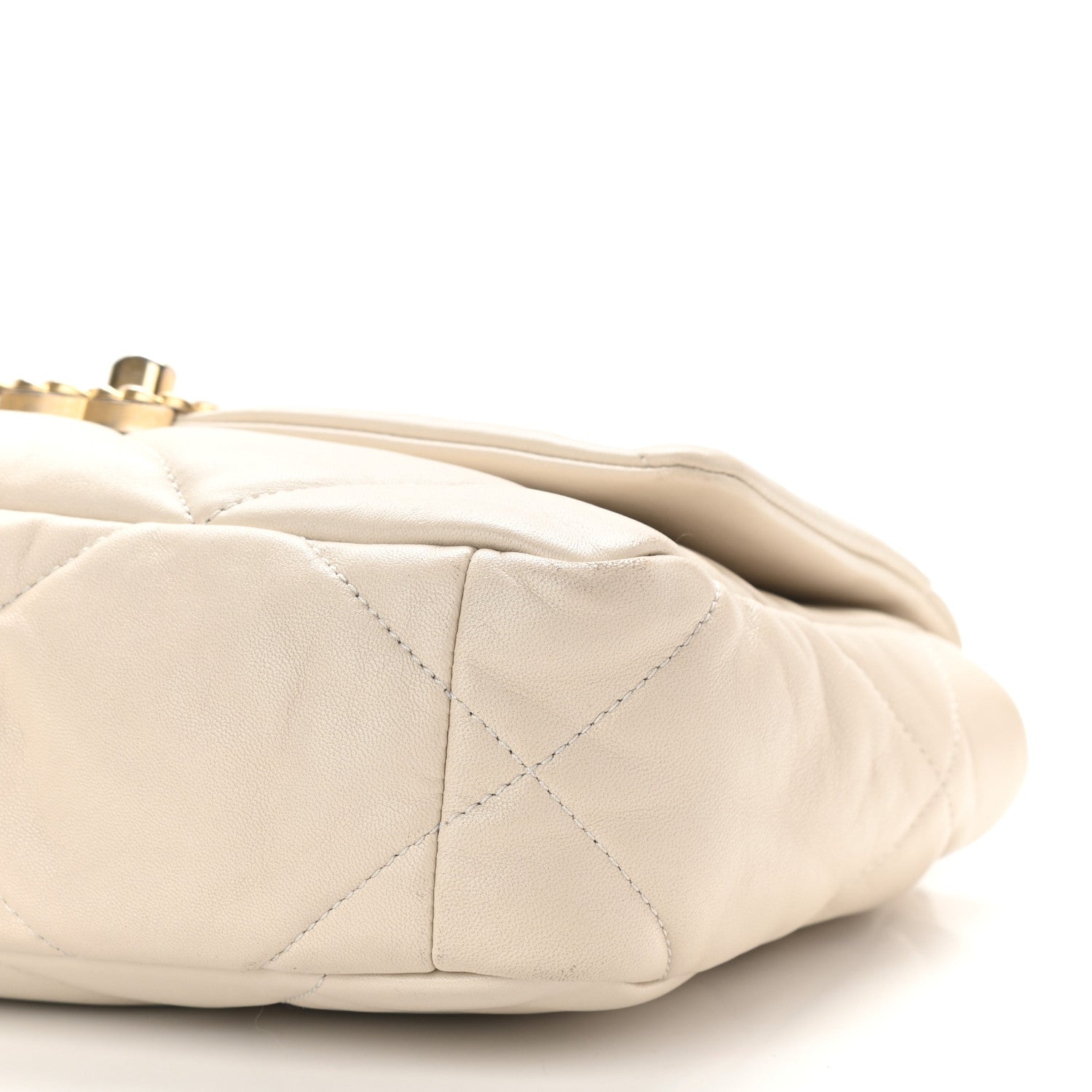 Chanel Lambskin Quilted Medium Chanel 19 Flap Light Beige 9 of 14