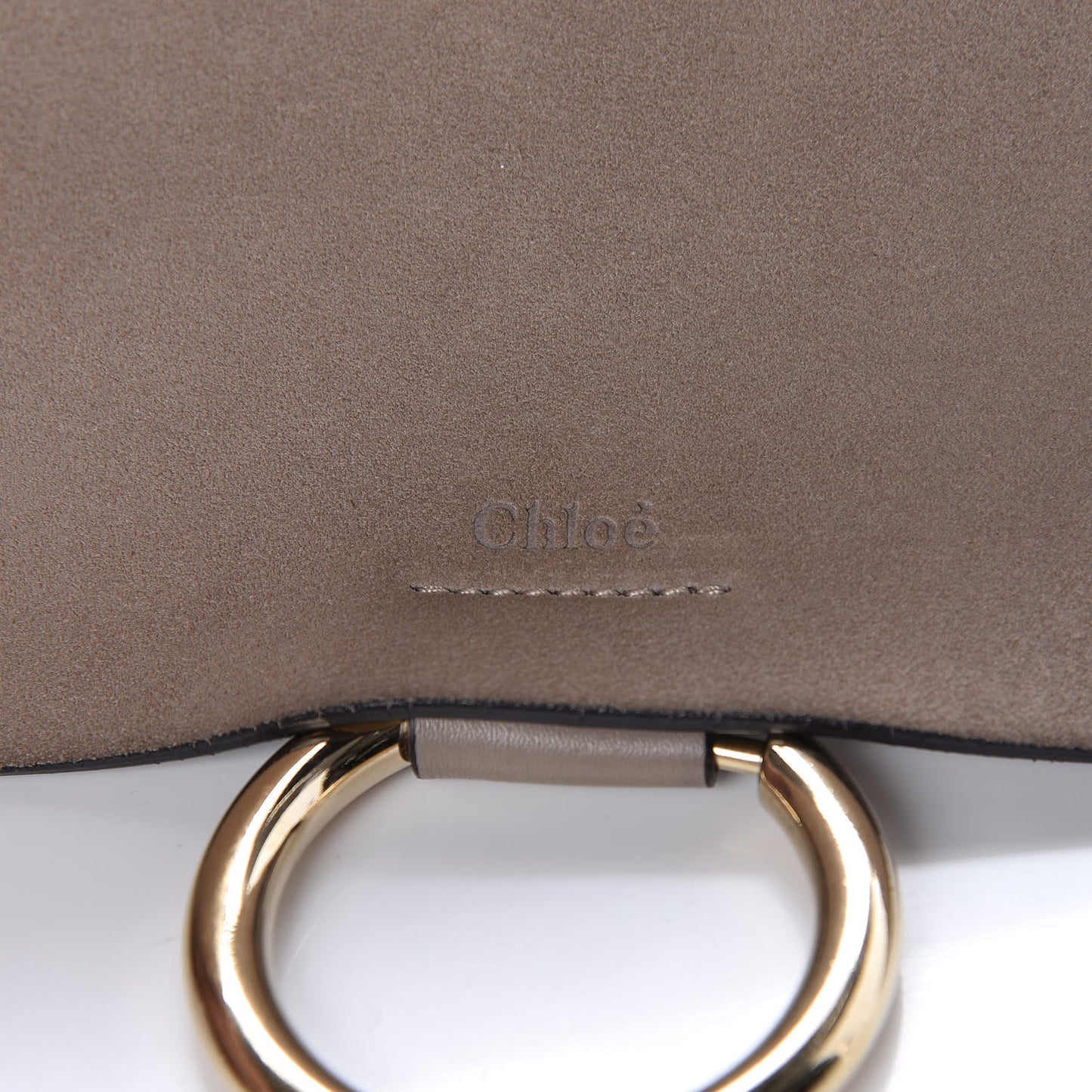 Calfskin Suede Medium Faye Shoulder Bag Motty Grey