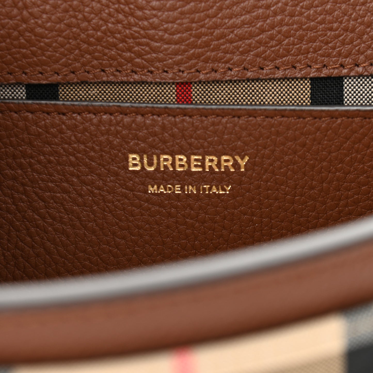 Calfskin Vintage Check Note Crossbody Bag Tan
