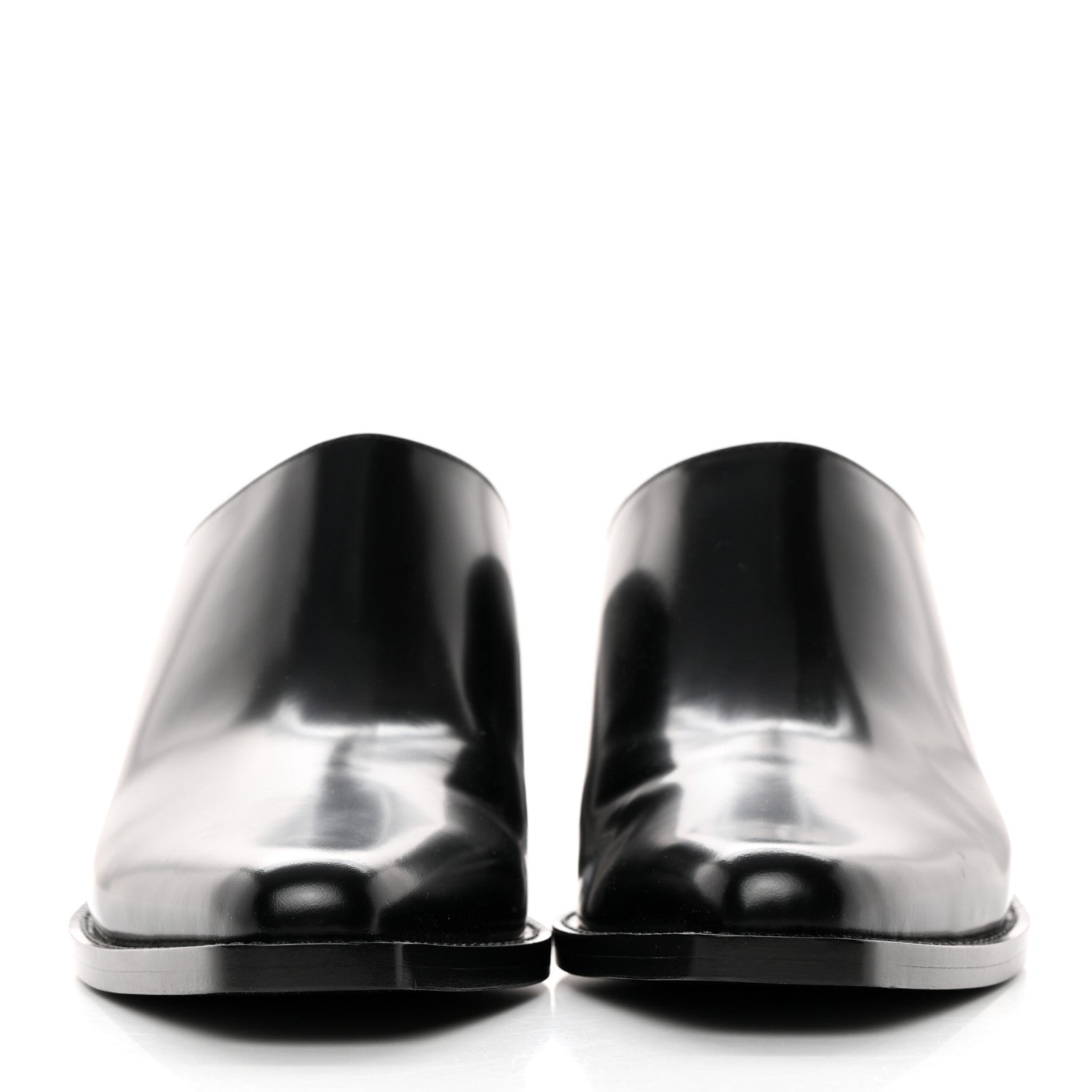 Fendi Vitello Abrasivato FF Cut Mules 39.5 Black 2 of 11