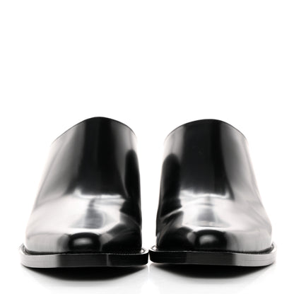 Fendi Vitello Abrasivato FF Cut Mules 39.5 Black 2 of 11