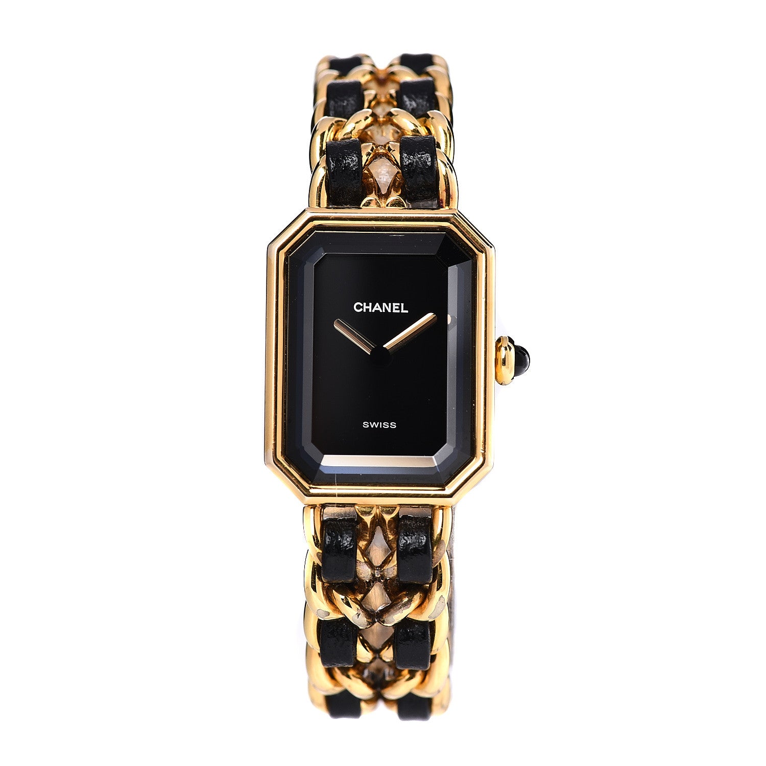 Chanel Stainless Steel Lambskin 20mm Chain Premiere Quartz Watch Gold L 1 of 6