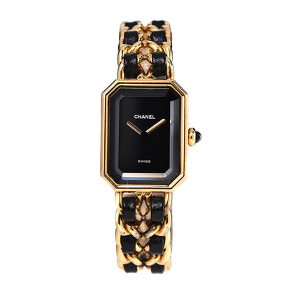 Chanel Stainless Steel Lambskin 20mm Chain Premiere Quartz Watch Gold L 1 of 6