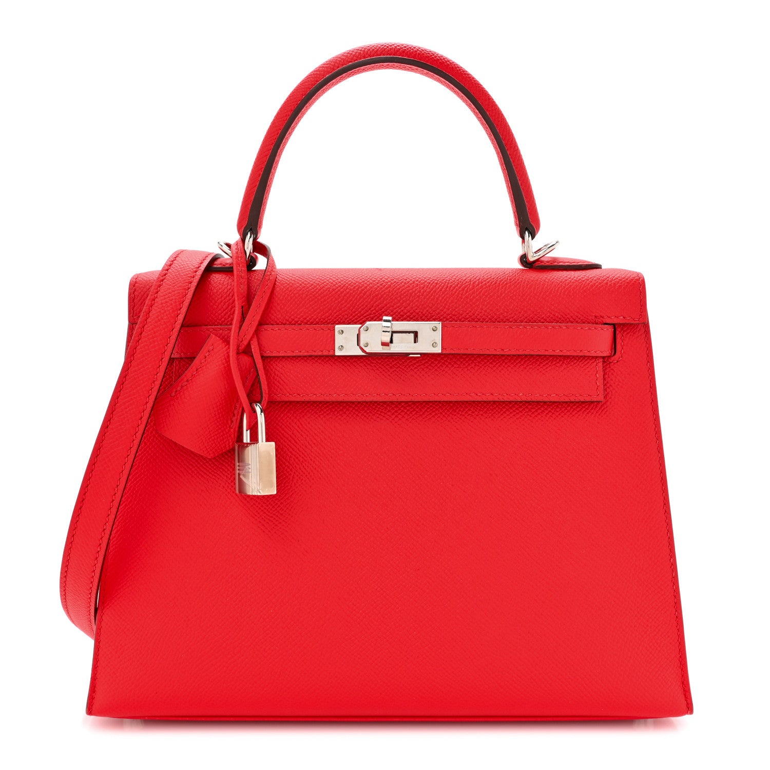 Hermes Epsom Kelly Sellier 25 Rouge De Coeur 1 of 17