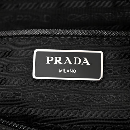 Prada Re-Nylon Vela Saffiano Pocket Double Buckle Messenger Shoulder Bag Black 5 of 8