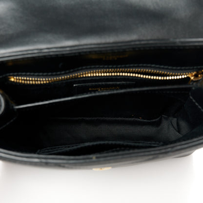 Saint Laurent Calfskin Y Quilted Monogram Toy Loulou Crossbody Bag Black 5 of 12