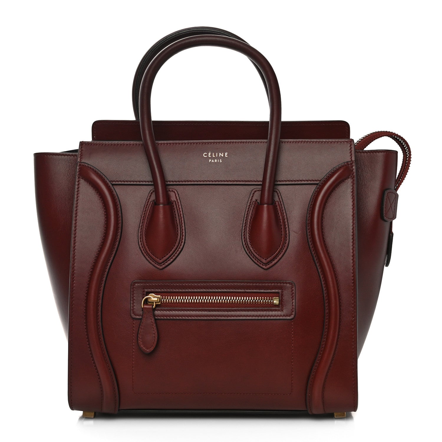 Celine Smooth Calfskin Micro Luggage Burgundy 1 of 11