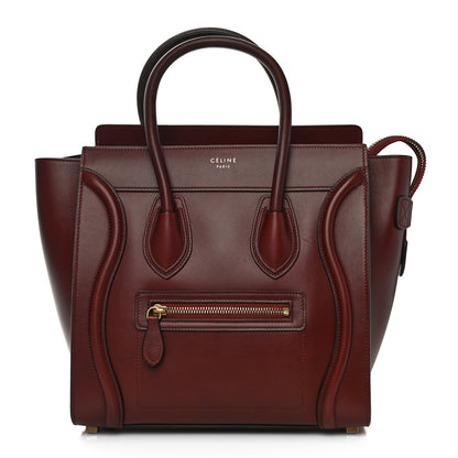 Celine Smooth Calfskin Micro Luggage Burgundy 1 of 11