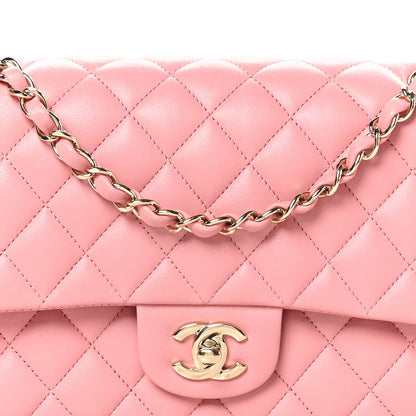 Chanel Lambskin Quilted Medium Double Flap Rose Pink 8 of 11