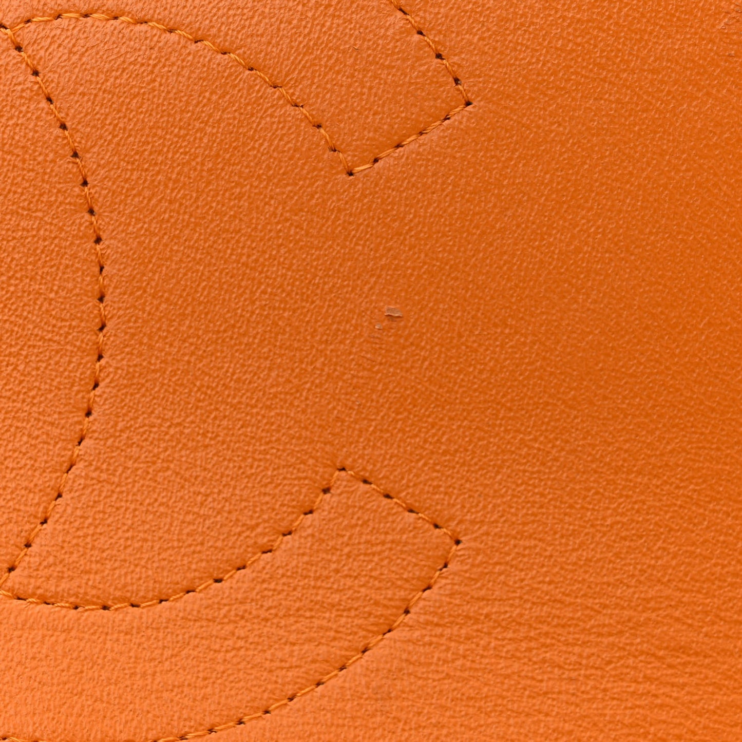 Patent Quilted Jumbo Double Flap Orange