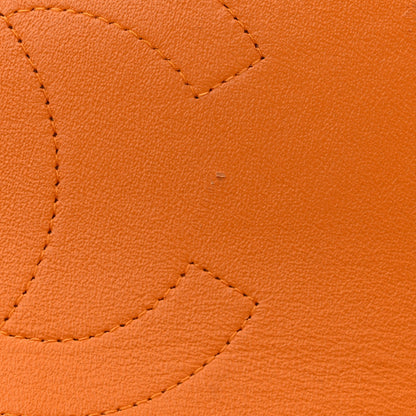 Chanel Patent Quilted Jumbo Double Flap Orange 12 of 16